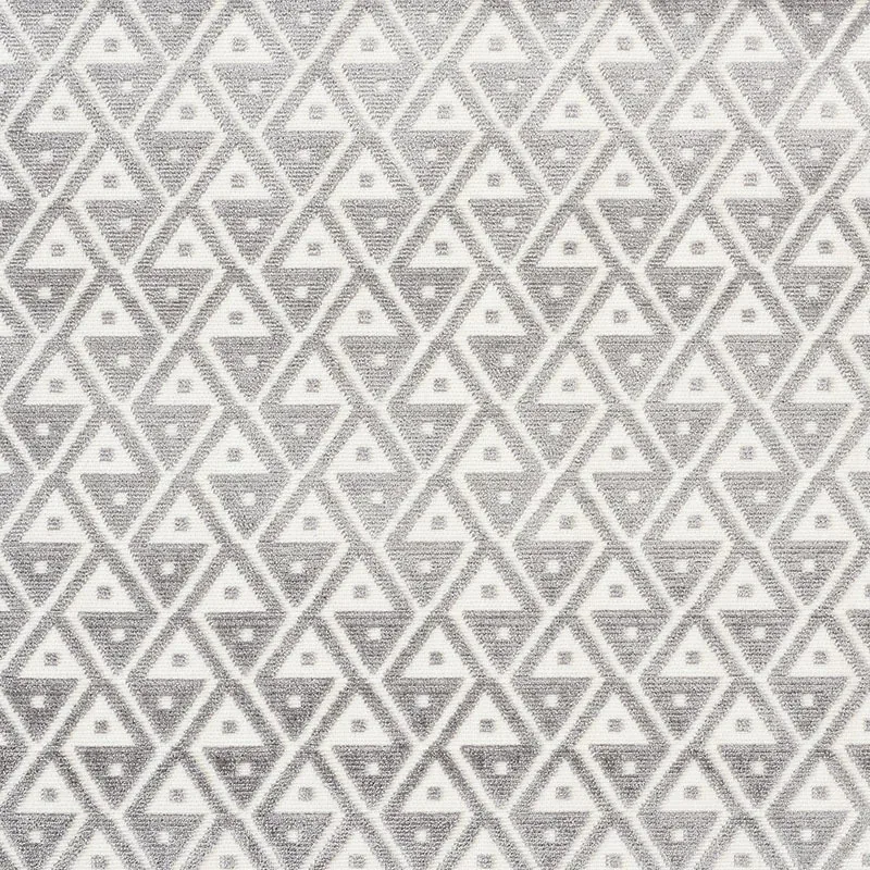 HOFFMANN VELVET fabric SILVER color by Schumacher