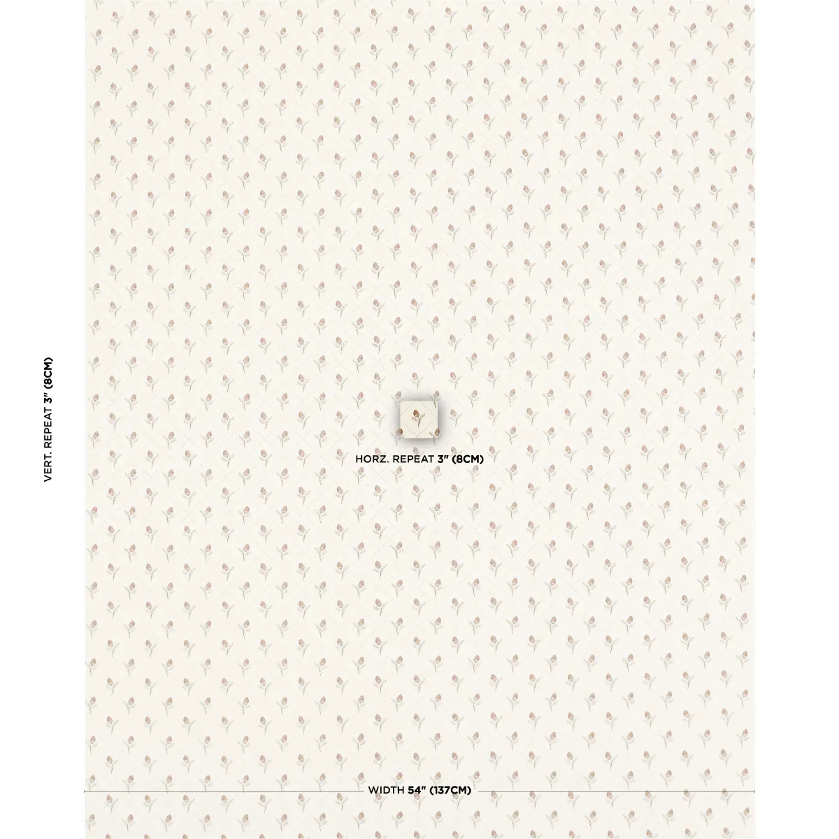 HOLDEN HAND PRINT fabric CREAM color by Schumacher