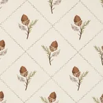 HOLDEN HAND PRINT fabric CREAM color by Schumacher