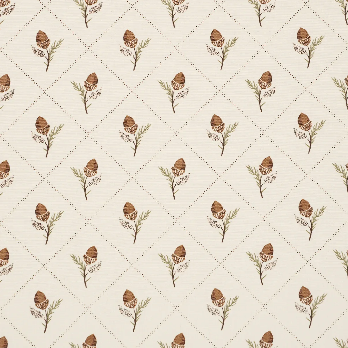 HOLDEN HAND PRINT fabric CREAM color by Schumacher