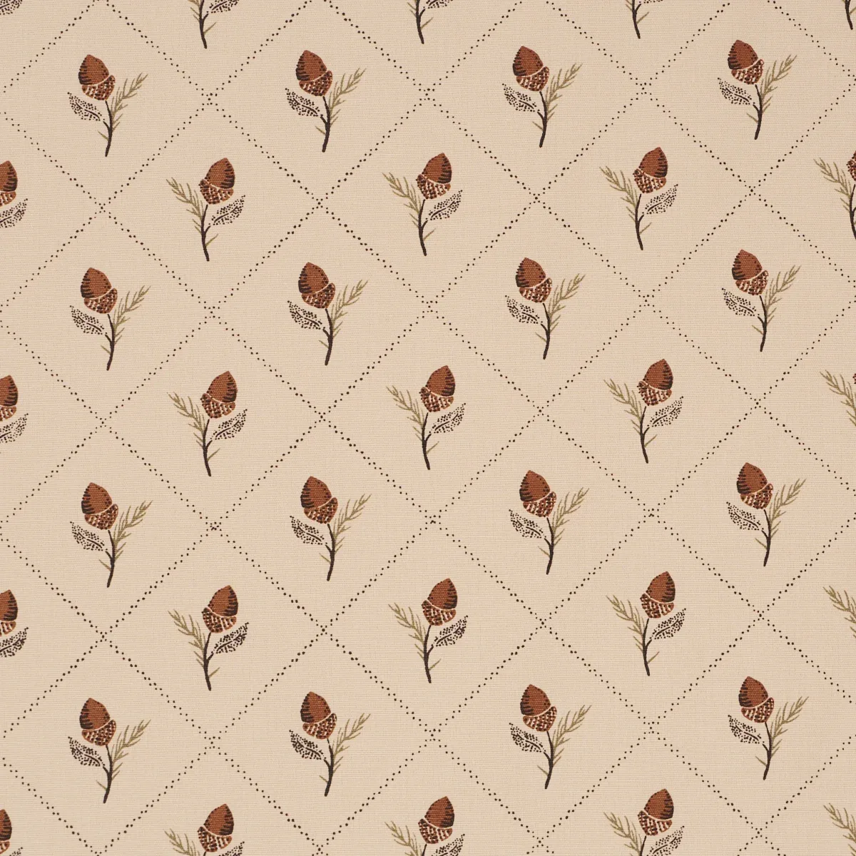 HOLDEN HAND PRINT fabric FLAX color by Schumacher