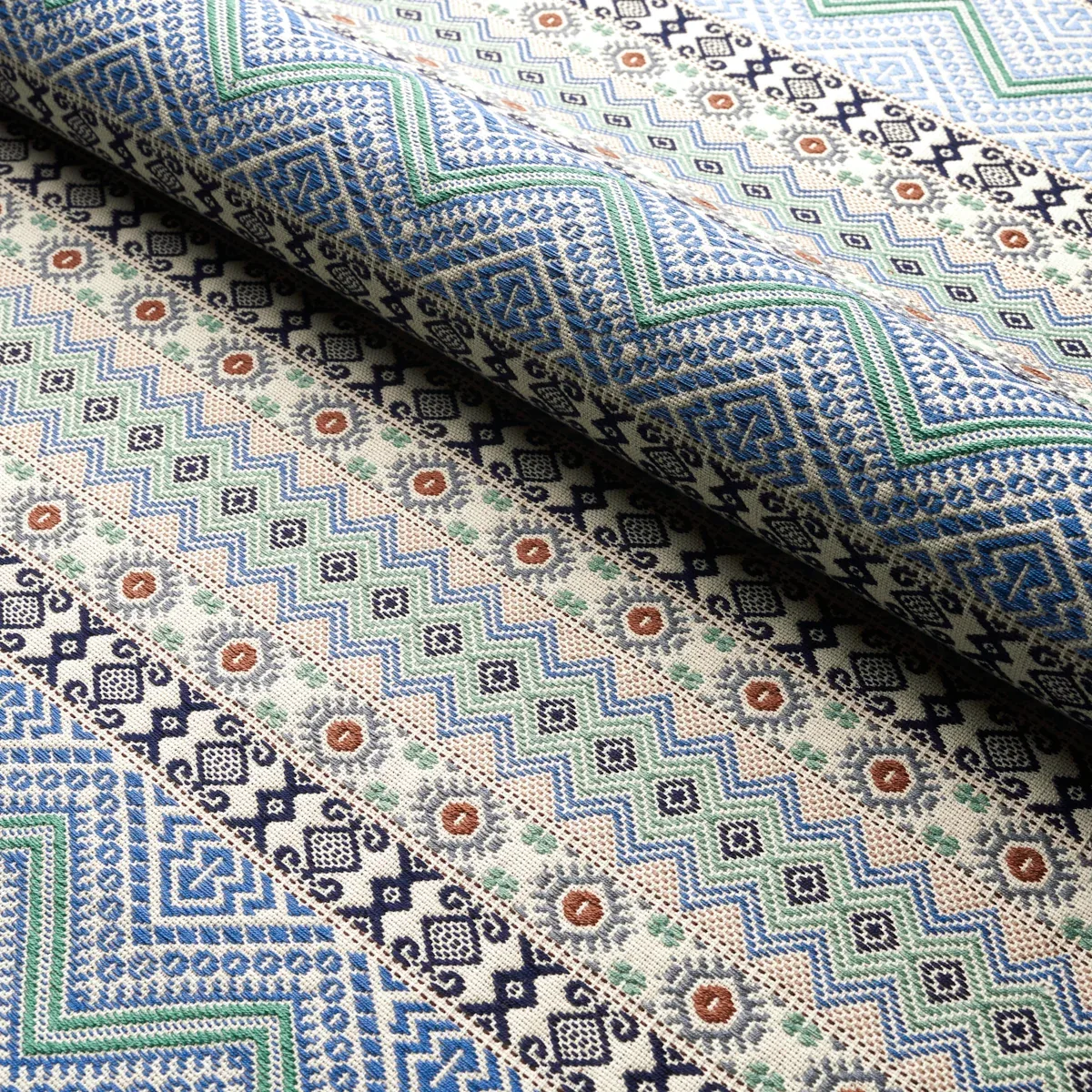HOLMUL HAND WOVEN Fabric – BLUE | Schumacher | Wallpaper Twi HOLMUL HAND WOVEN fabric BLUE color by Schumacher