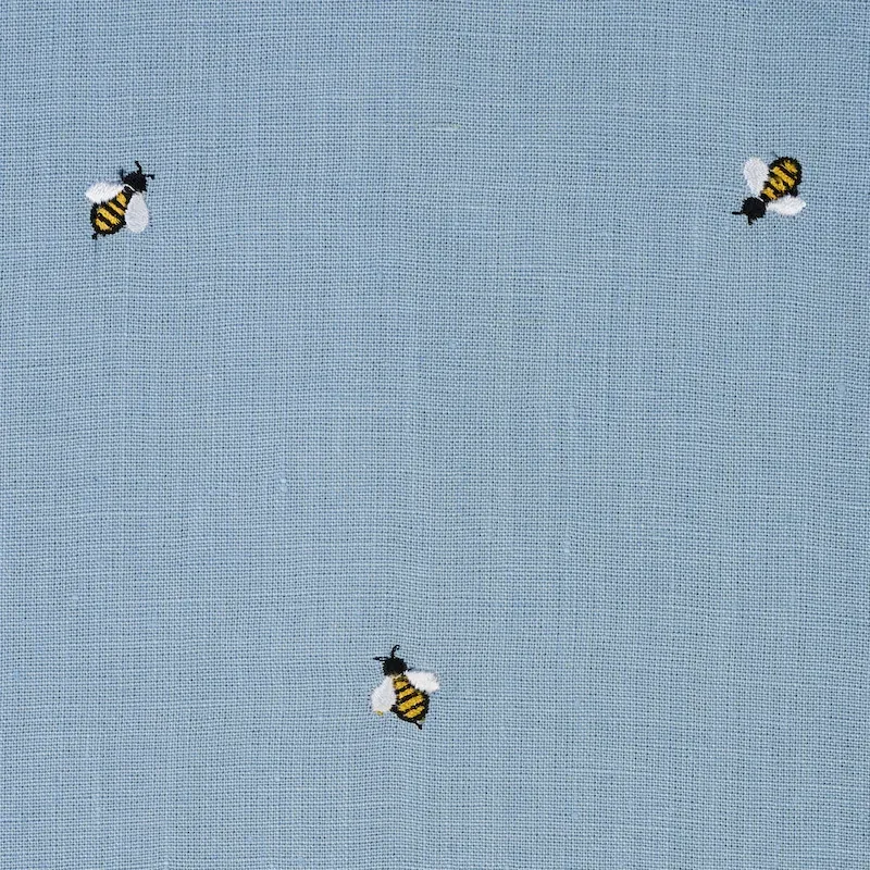 HONEY BEE EMBROIDERY fabric SKY color by Schumacher
