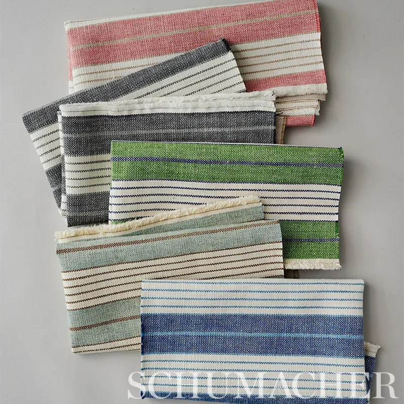 HORST STRIPE fabric SKY color by Schumacher