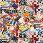 HOTCH POTCH CRAZY QUILT Fabric – DOCUMENT | Schumacher | Wal HOTCH POTCH CRAZY QUILT fabric DOCUMENT color by Schumacher