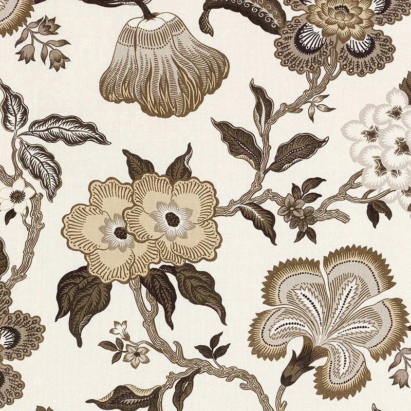 HOTHOUSE FLOWERS fabric DUSK color by Schumacher