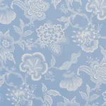 HOTHOUSE FLOWERS SILHOUETTE Fabric – BLISS BLUE | Schumacher HOTHOUSE FLOWERS SILHOUETTE fabric BLISS BLUE color by Schumacher
