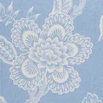 HOTHOUSE FLOWERS SILHOUETTE Fabric – BLISS BLUE | Schumacher HOTHOUSE FLOWERS SILHOUETTE fabric BLISS BLUE color by Schumacher