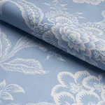 HOTHOUSE FLOWERS SILHOUETTE Fabric – BLISS BLUE | Schumacher HOTHOUSE FLOWERS SILHOUETTE fabric BLISS BLUE color by Schumacher