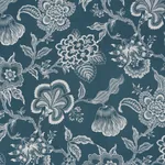 HOTHOUSE FLOWERS SILHOUETTE Fabric – PEACOCK | Schumacher | HOTHOUSE FLOWERS SILHOUETTE fabric PEACOCK color by Schumacher