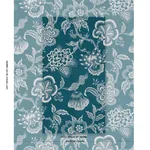 HOTHOUSE FLOWERS SILHOUETTE Fabric – PEACOCK | Schumacher | HOTHOUSE FLOWERS SILHOUETTE fabric PEACOCK color by Schumacher