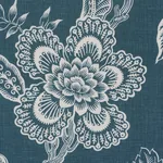 HOTHOUSE FLOWERS SILHOUETTE Fabric – PEACOCK | Schumacher | HOTHOUSE FLOWERS SILHOUETTE fabric PEACOCK color by Schumacher