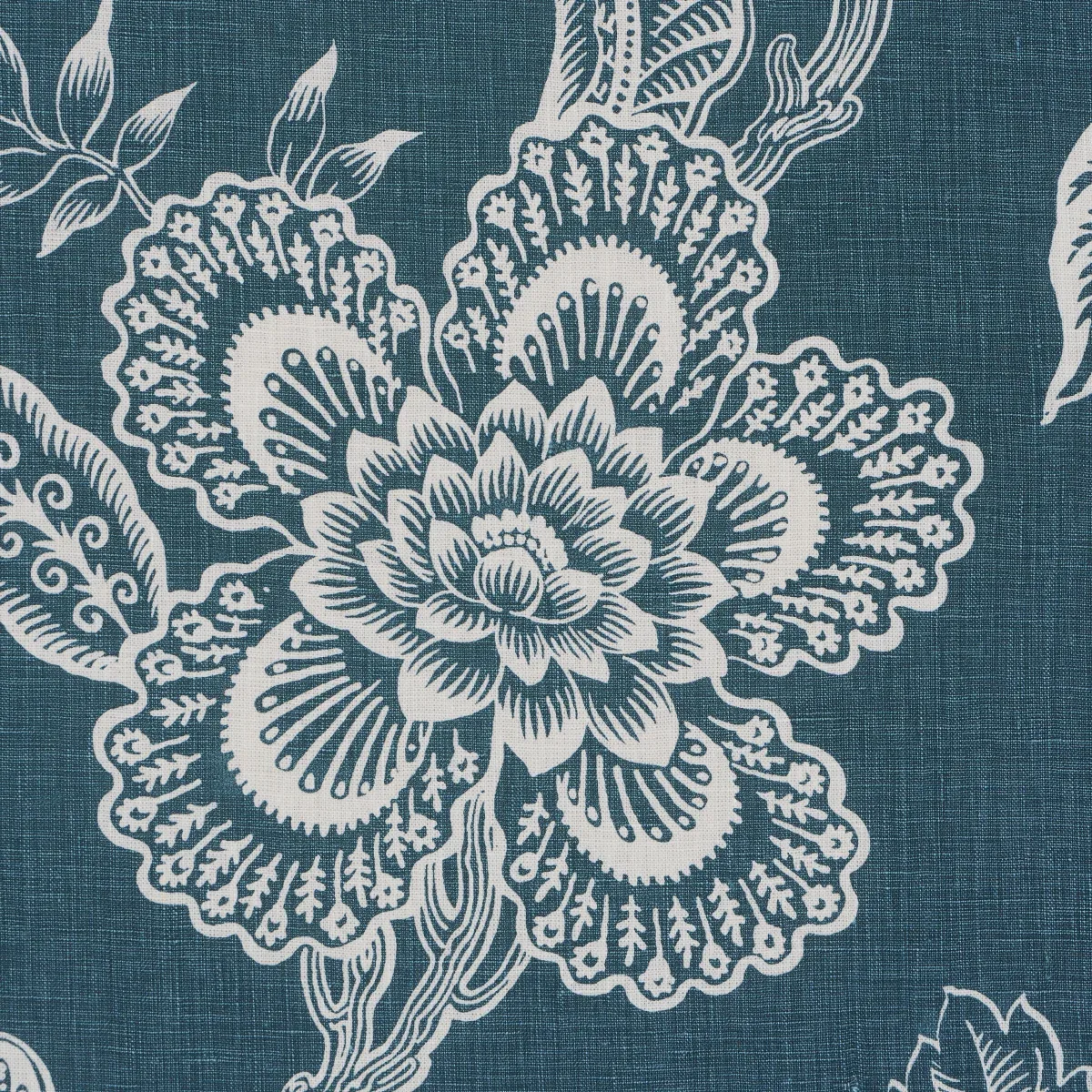 HOTHOUSE FLOWERS SILHOUETTE Fabric – PEACOCK | Schumacher | HOTHOUSE FLOWERS SILHOUETTE fabric PEACOCK color by Schumacher