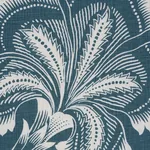 HOTHOUSE FLOWERS SILHOUETTE Fabric – PEACOCK | Schumacher | HOTHOUSE FLOWERS SILHOUETTE fabric PEACOCK color by Schumacher