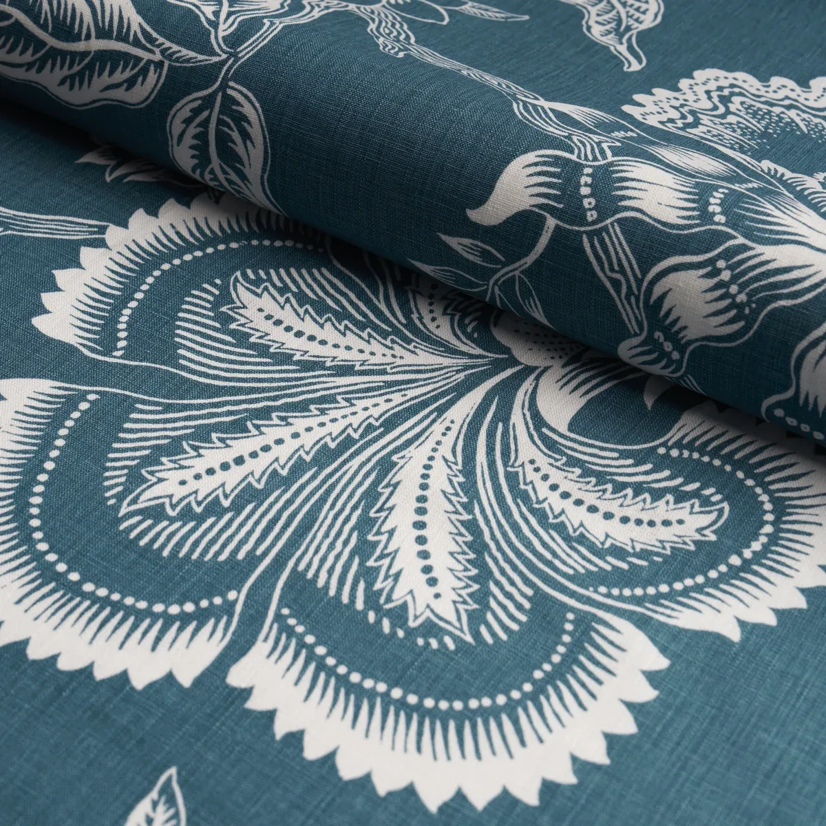 HOTHOUSE FLOWERS SILHOUETTE Fabric – PEACOCK | Schumacher | HOTHOUSE FLOWERS SILHOUETTE fabric PEACOCK color by Schumacher