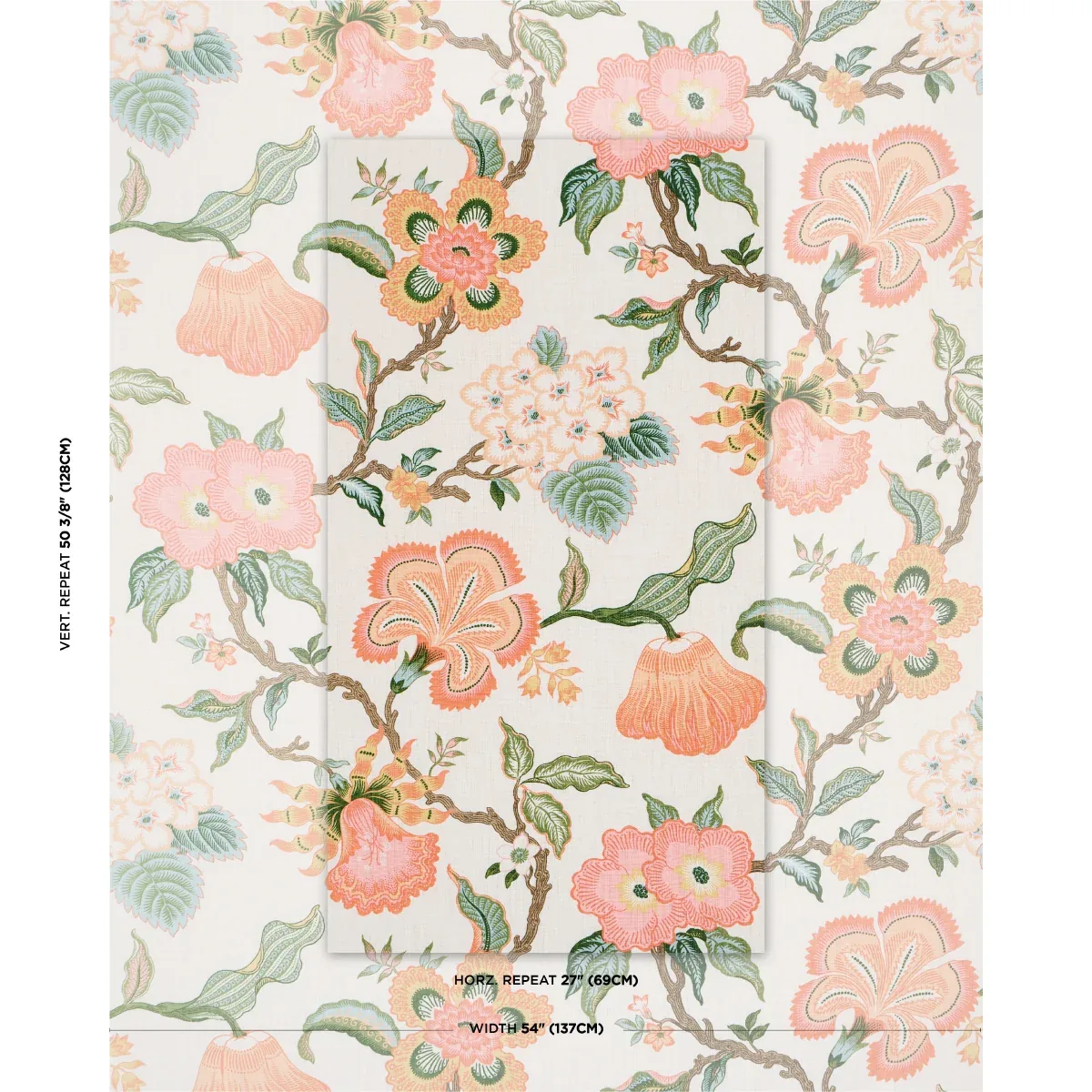 HOTHOUSE FLOWERS Fabric – SUNSHINE | Schumacher | Wallpaper HOTHOUSE FLOWERS fabric SUNSHINE color by Schumacher