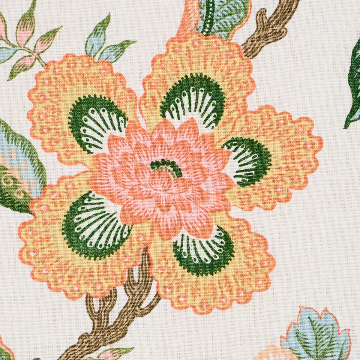 HOTHOUSE FLOWERS Fabric – SUNSHINE | Schumacher | Wallpaper HOTHOUSE FLOWERS fabric SUNSHINE color by Schumacher