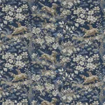 HOUND MEADOW Fabric – INDIGO | Schumacher | Wallpaper Twins HOUND MEADOW fabric INDIGO color by Schumacher