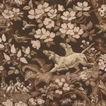 HOUND MEADOW Fabric – SEPIA | Schumacher | Wallpaper Twins HOUND MEADOW fabric SEPIA color by Schumacher