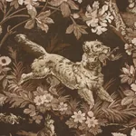 HOUND MEADOW Fabric – SEPIA | Schumacher | Wallpaper Twins HOUND MEADOW fabric SEPIA color by Schumacher