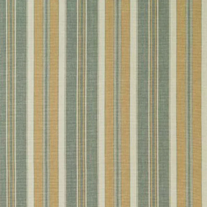 HUDSON STRIPE fabric AQUA color by Schumacher
