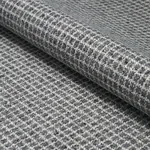 HUDSON WOOL CHECK fabric GREY color by Schumacher
