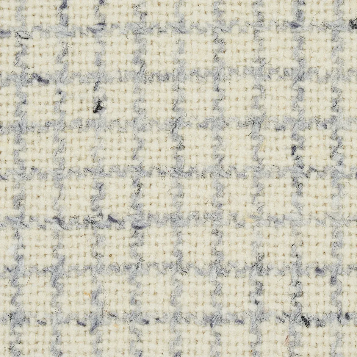 HUDSON WOOL CHECK fabric IVORY color by Schumacher