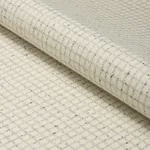 HUDSON WOOL CHECK fabric IVORY color by Schumacher