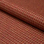 HUDSON WOOL CHECK fabric RUST color by Schumacher