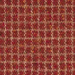 HUDSON WOOL CHECK fabric RUST color by Schumacher