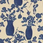HUGO FLORAL Fabric – INDIGO | Schumacher | Wallpaper Twins HUGO FLORAL fabric INDIGO color by Schumacher