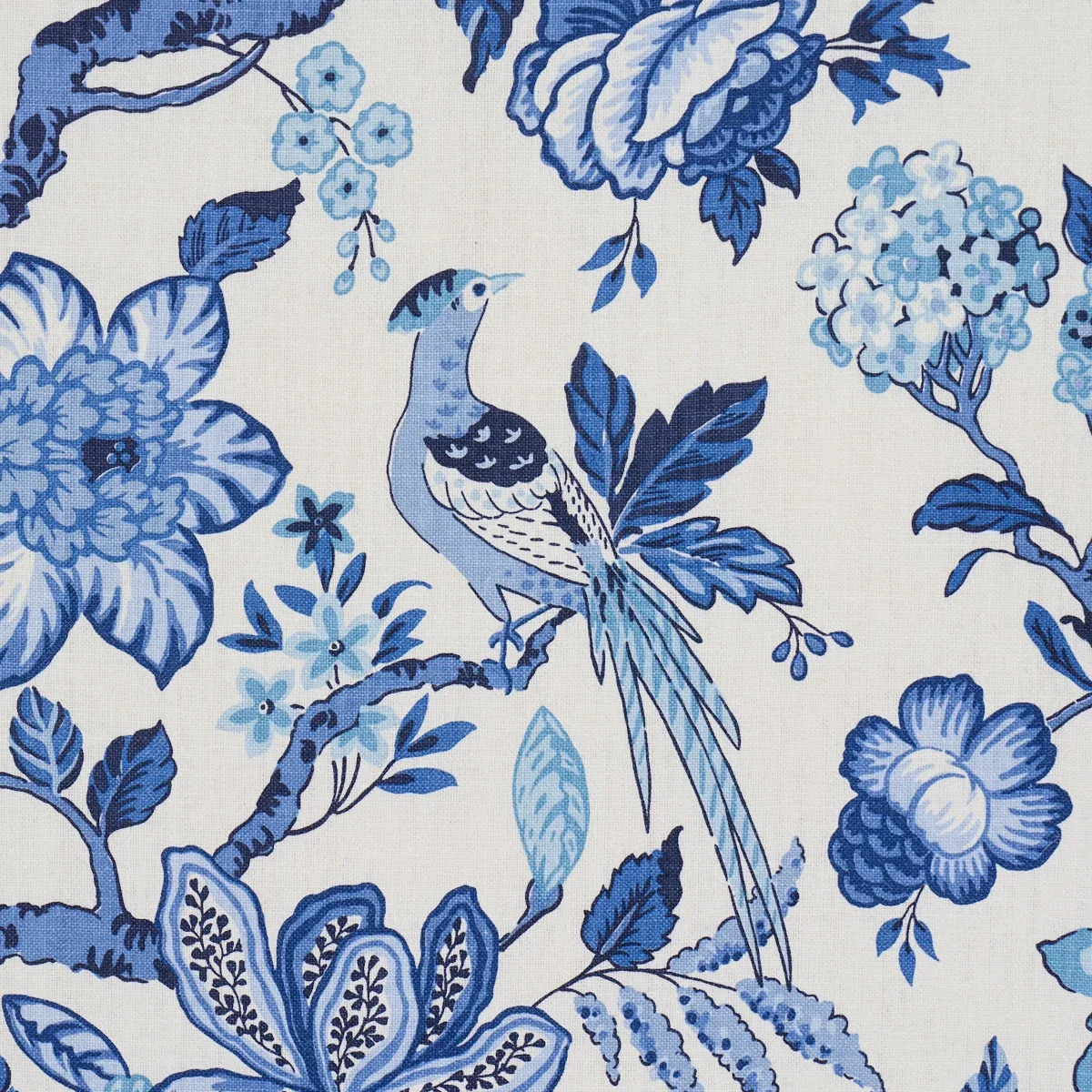 HUNTINGTON GARDENS Fabric – BLEU MARINE | Schumacher | Wallp HUNTINGTON GARDENS fabric BLEU MARINE color by Schumacher