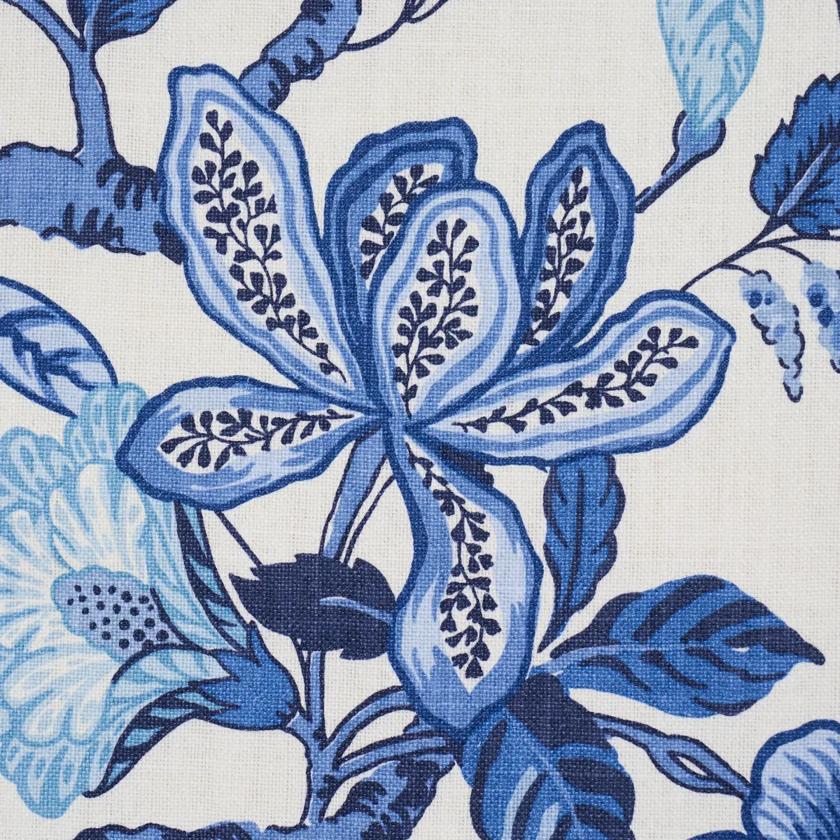 HUNTINGTON GARDENS Fabric – BLEU MARINE | Schumacher | Wallp HUNTINGTON GARDENS fabric BLEU MARINE color by Schumacher