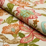 HUNTINGTON GARDENS Fabric – CORAL | Schumacher | Wallpaper T HUNTINGTON GARDENS fabric CORAL color by Schumacher