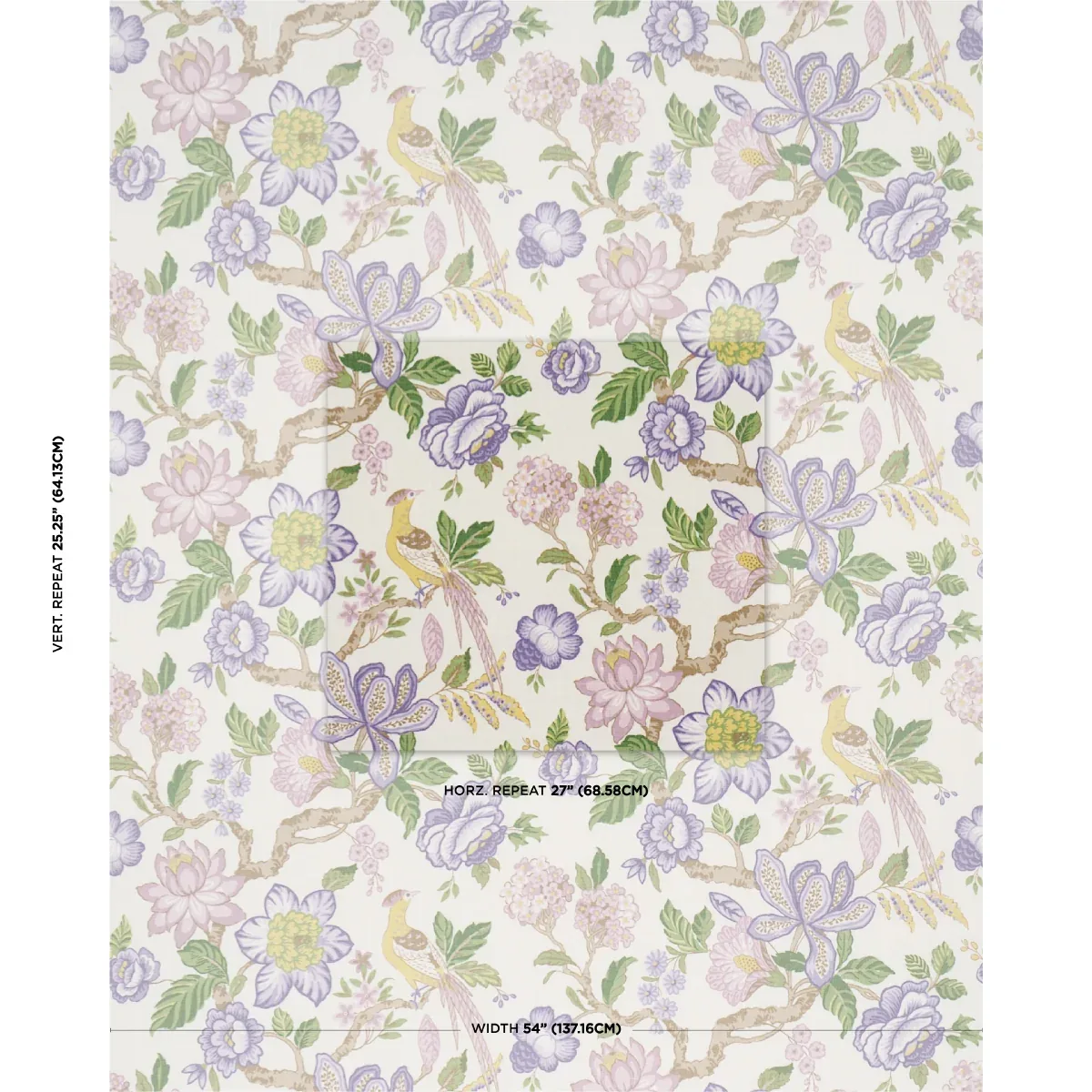 HUNTINGTON GARDENS Fabric – LAVENDER | Schumacher | Wallpape HUNTINGTON GARDENS fabric LAVENDER color by Schumacher