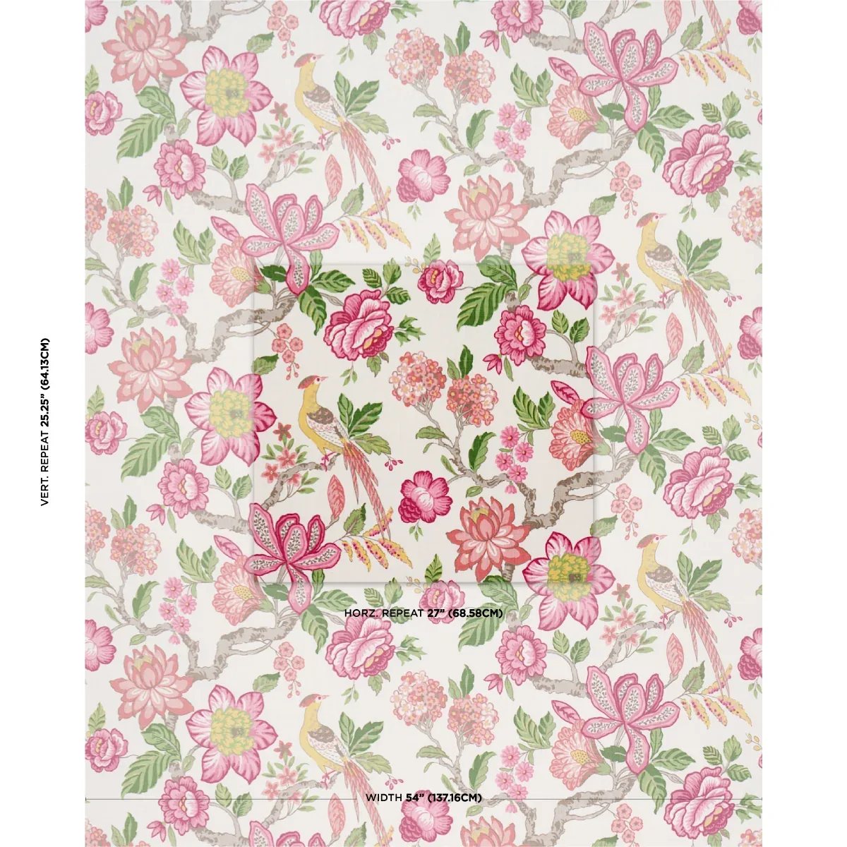 HUNTINGTON GARDENS Fabric – MULTI | Schumacher | Wallpaper T HUNTINGTON GARDENS fabric MULTI color by Schumacher