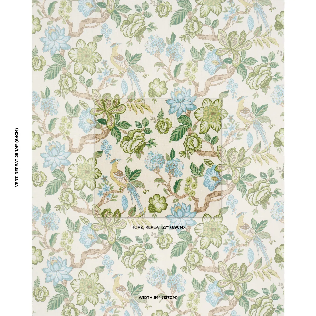 HUNTINGTON GARDENS Fabric – PARADIS | Schumacher | Wallpaper HUNTINGTON GARDENS fabric PARADIS color by Schumacher