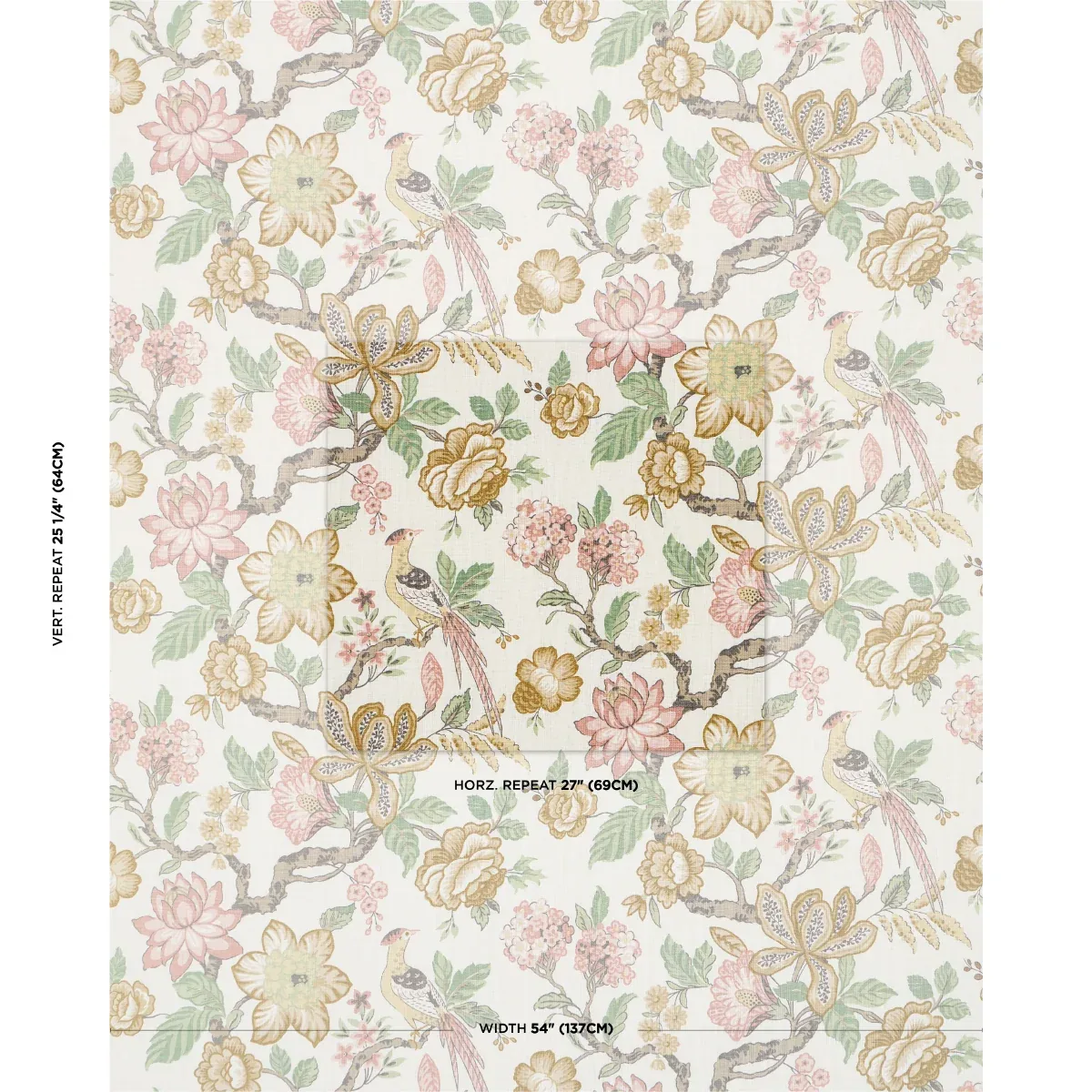 HUNTINGTON GARDENS Fabric – PÉTALE | Schumacher | Wallpaper HUNTINGTON GARDENS fabric PÉTALE color by Schumacher