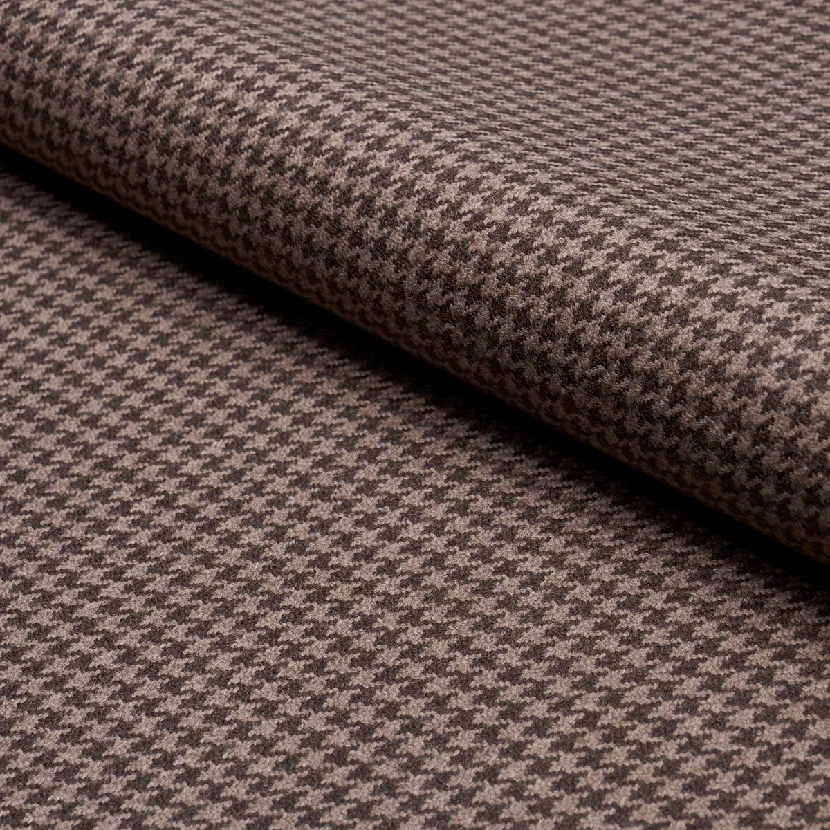 HUSTON WOOL HOUNDSTOOTH fabric SABLE color by Schumacher