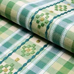 HUTTON HAND WOVEN CHECK Fabric – LEAF | Schumacher | Wallpap HUTTON HAND WOVEN CHECK fabric LEAF color by Schumacher
