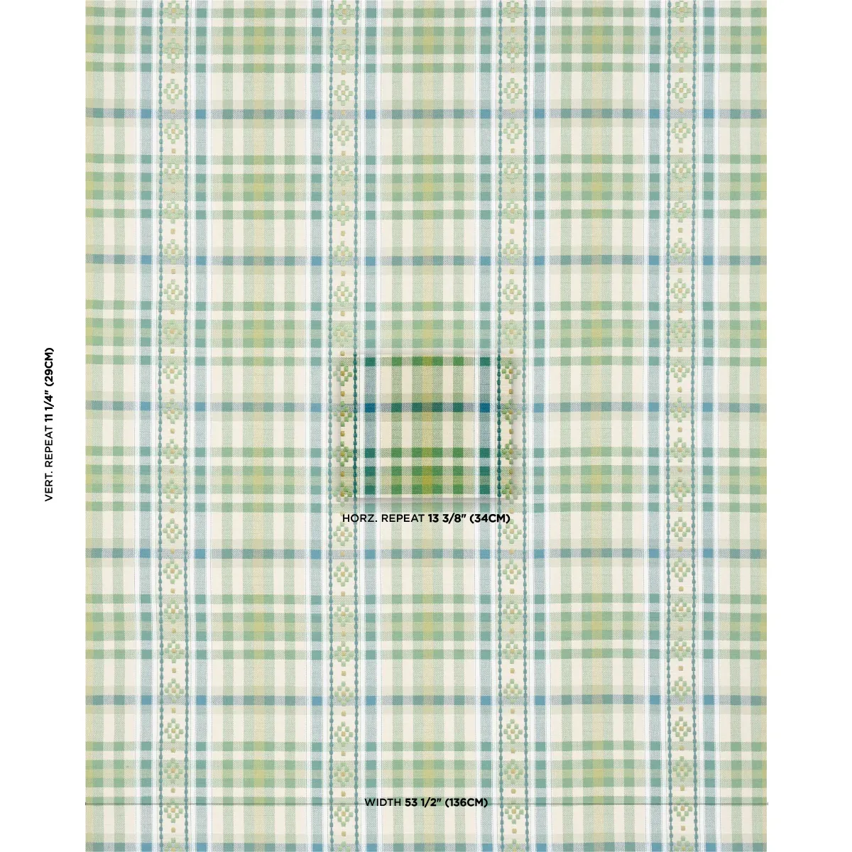 HUTTON HAND WOVEN CHECK Fabric – LEAF | Schumacher | Wallpap HUTTON HAND WOVEN CHECK fabric LEAF color by Schumacher