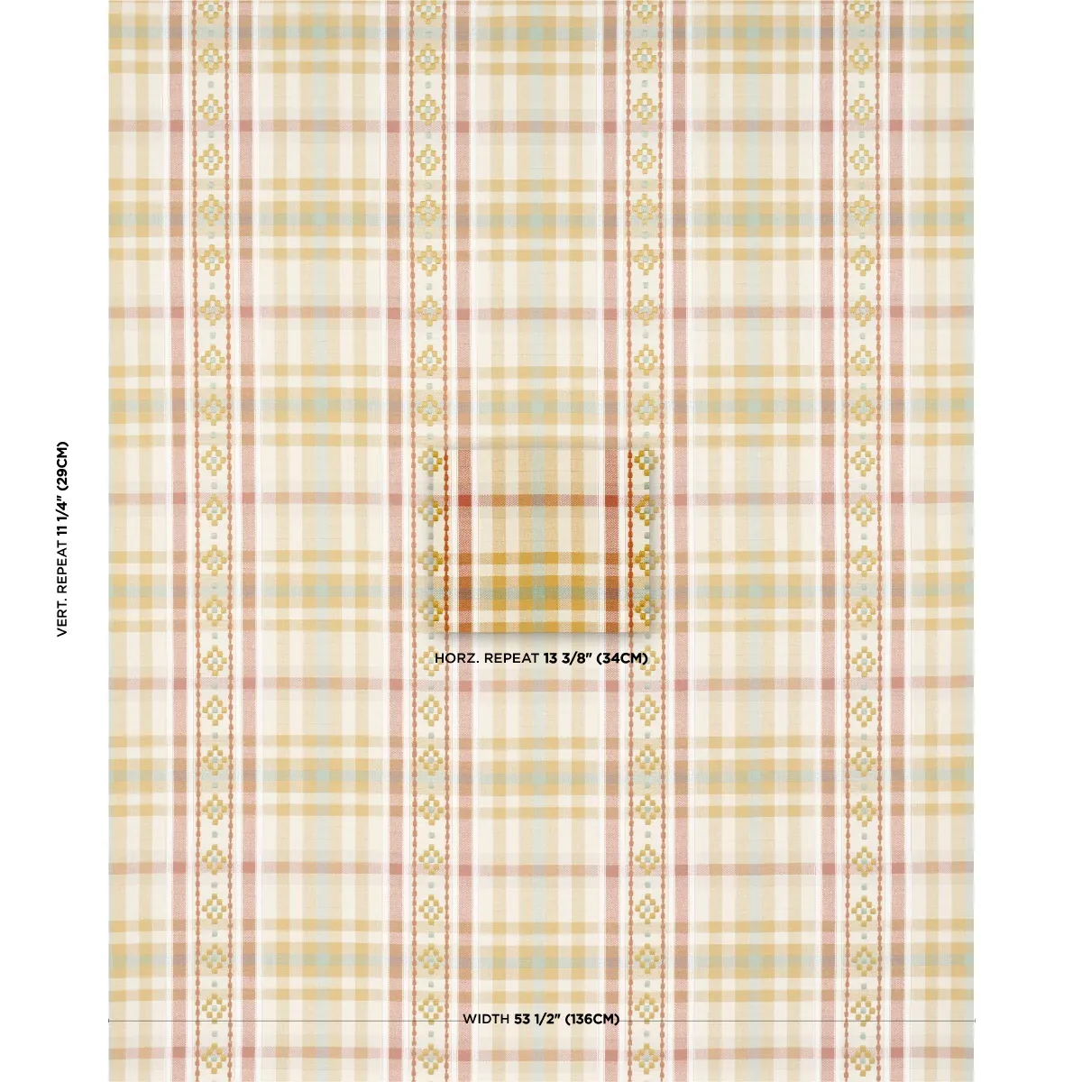 HUTTON HAND WOVEN CHECK Fabric – OCHRE | Schumacher | Wallpa HUTTON HAND WOVEN CHECK fabric OCHRE color by Schumacher