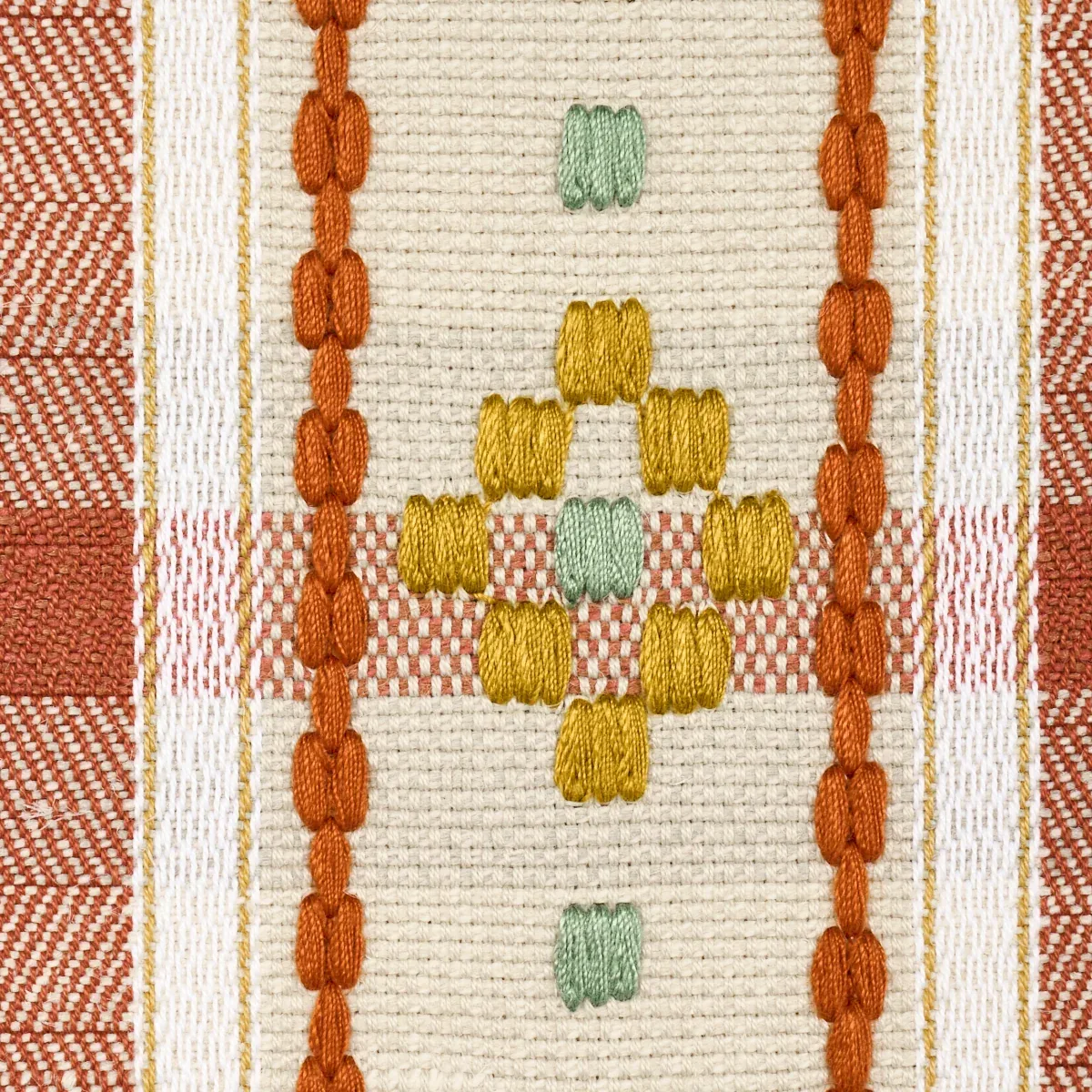 HUTTON HAND WOVEN CHECK Fabric – OCHRE | Schumacher | Wallpa HUTTON HAND WOVEN CHECK fabric OCHRE color by Schumacher