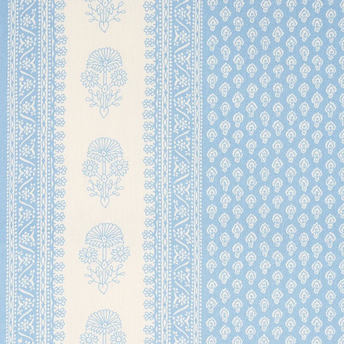HYACINTH INDOOR/OUTDOOR fabric CHINA BLUE color by Schumacher