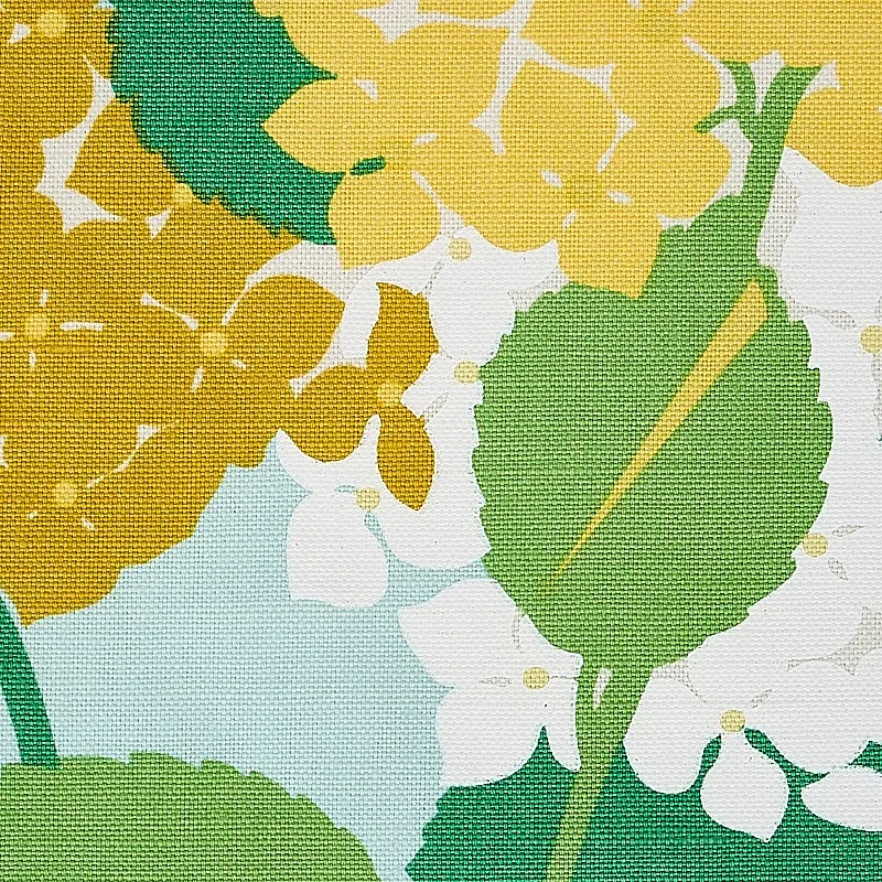HYDRANGEA Fabric – YELLOW | Schumacher | Wallpaper Twins HYDRANGEA fabric YELLOW color by Schumacher