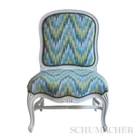 IBIZA FLAMESTITCH fabric POOL color by Schumacher