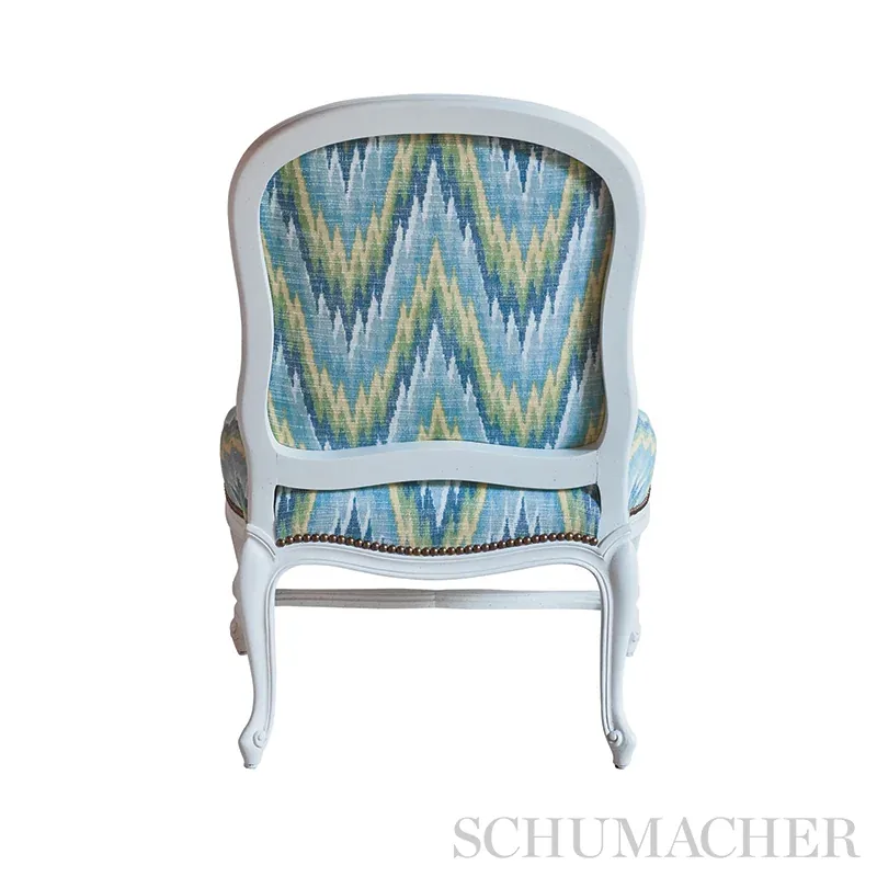 IBIZA FLAMESTITCH fabric POOL color by Schumacher
