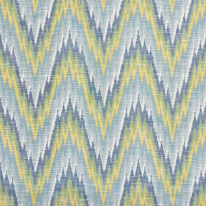 IBIZA FLAMESTITCH fabric POOL color by Schumacher