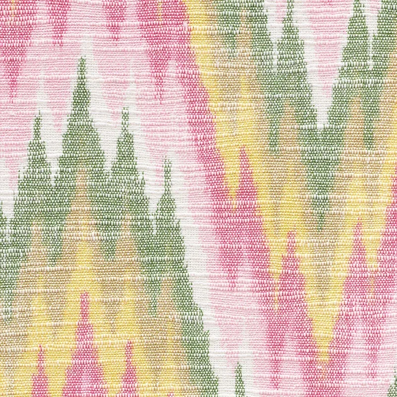 IBIZA FLAMESTITCH Fabric – SPRING | Schumacher | Wallpaper T IBIZA FLAMESTITCH fabric SPRING color by Schumacher
