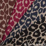 ICONIC LEOPARD fabric FUCHSIA/NATURAL color by Schumacher